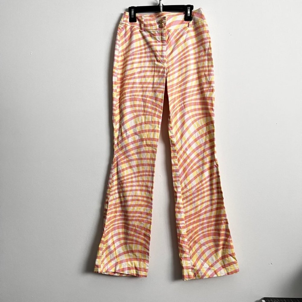 Escada flare leg stripe pants